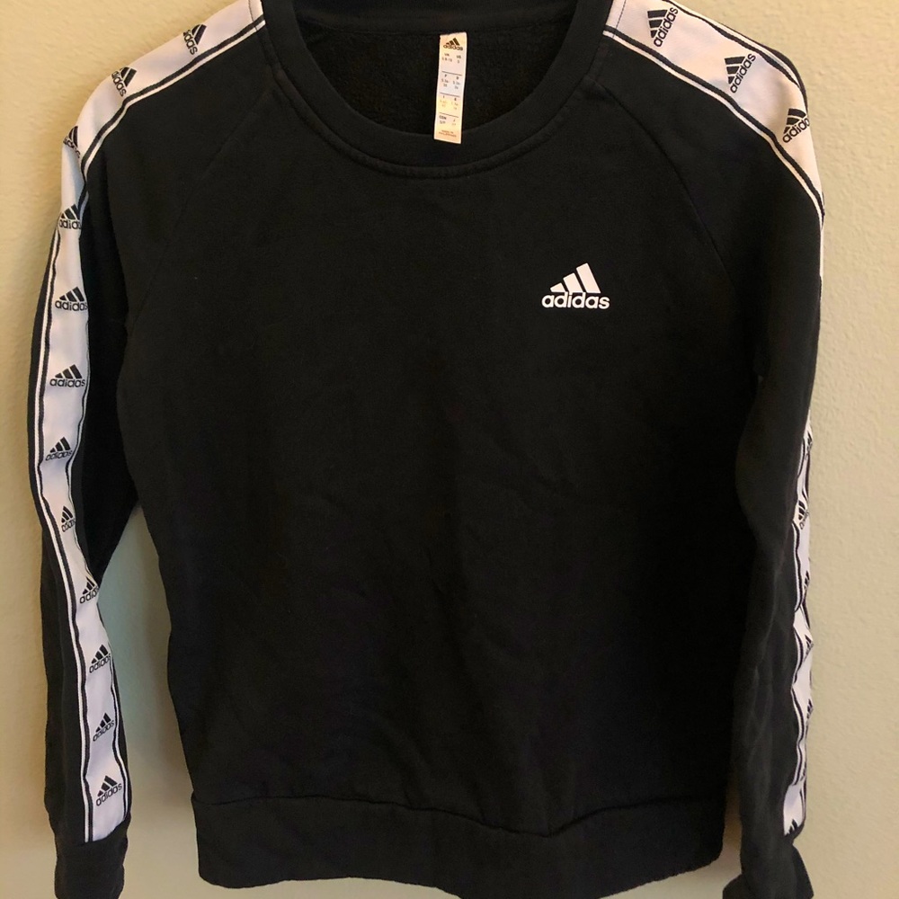 Adidas black pullover sweatshirt- Sz Small